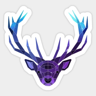 Galaxy Deer Geometric Animal Sticker